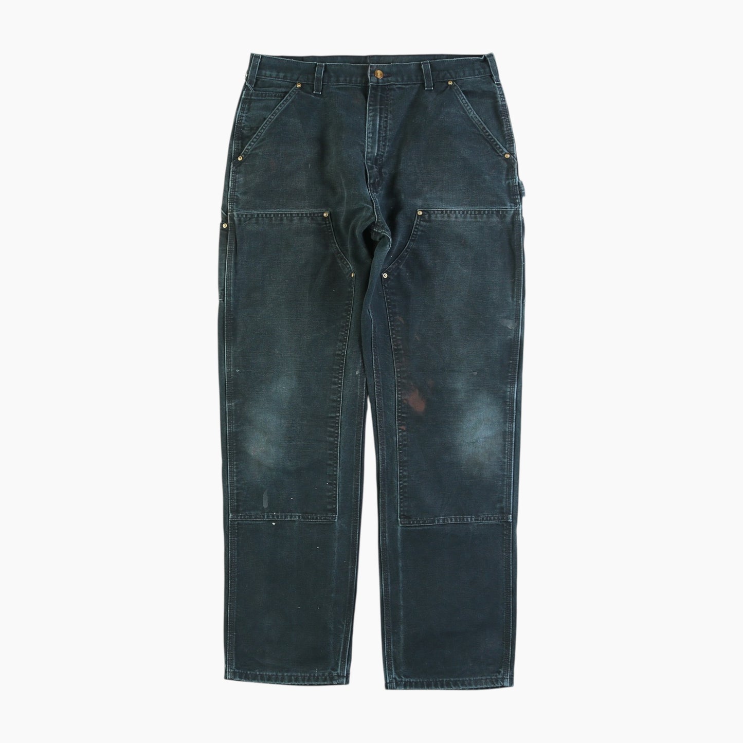 Vintage Double Knee Carpenter Pants - Black - 36/34