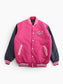 Vintage Varsity 'P' Bomber Jacket - Pink