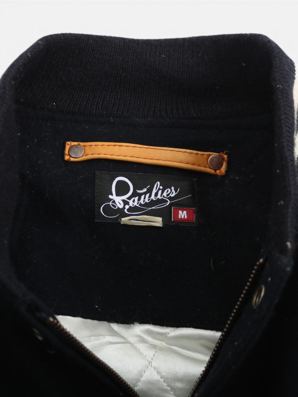 Vintage Varsity 'P' Bomber Jacket - Black