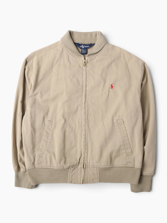 Vintage Bomber Jacket - Beige