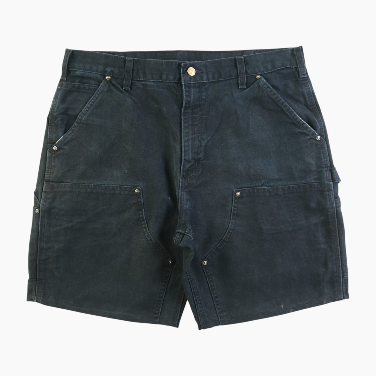 Double Knee Carpenter Shorts - Black - 36"
