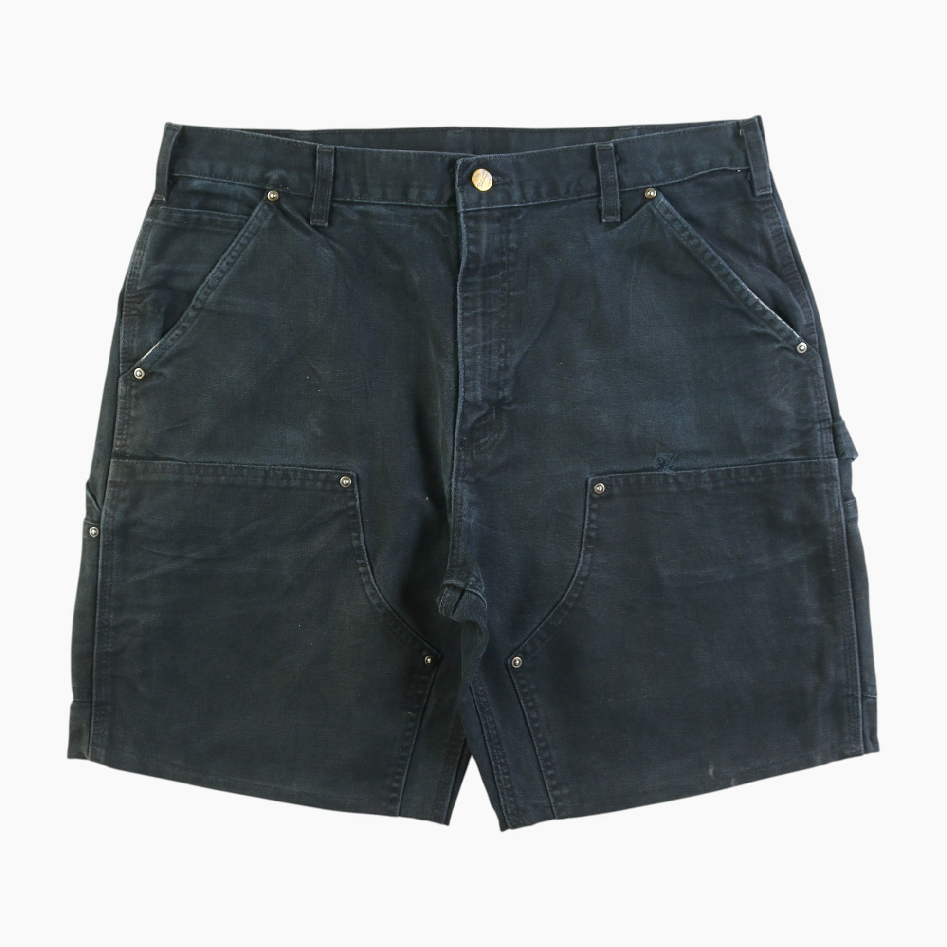 Double Knee Carpenter Shorts - Black - 36"