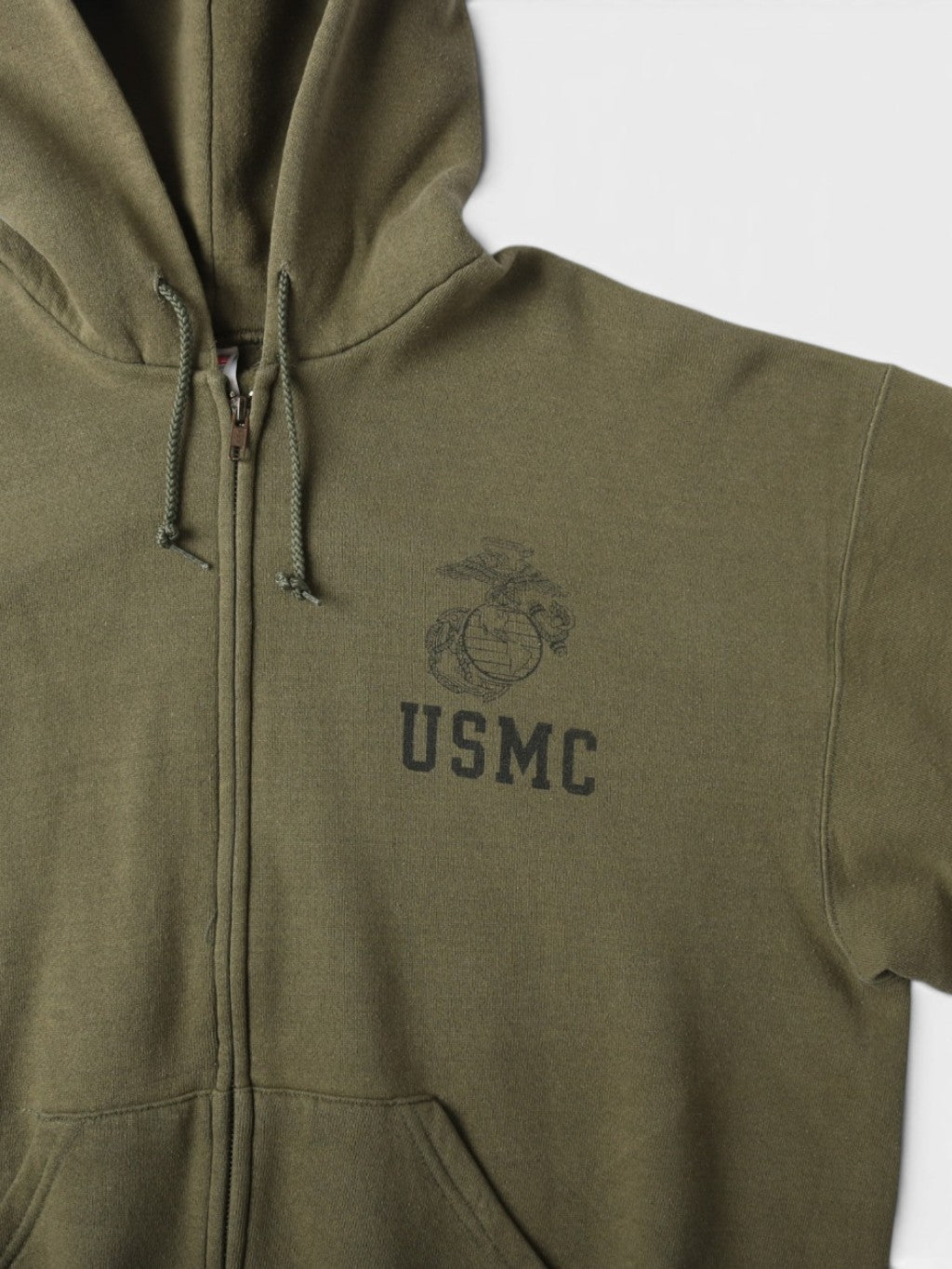 'USMC' Zipped Hooded Sweatshirt