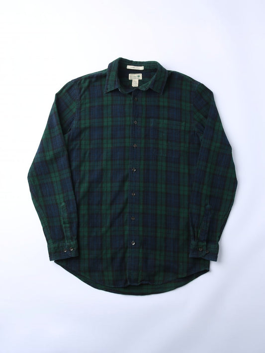 Vintage Flannel Shirt - Green Check