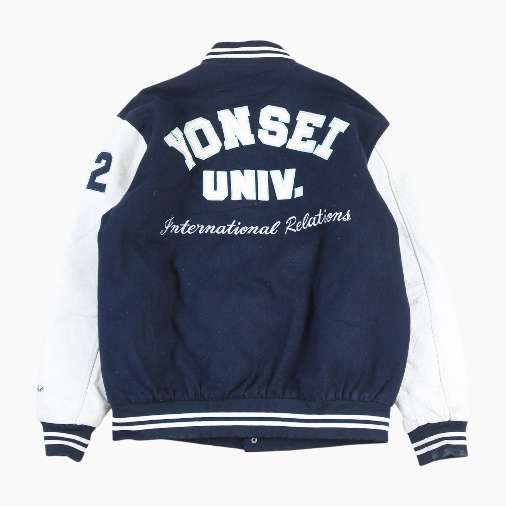 Vintage Varsity 'Y' Bomber Jacket - Navy