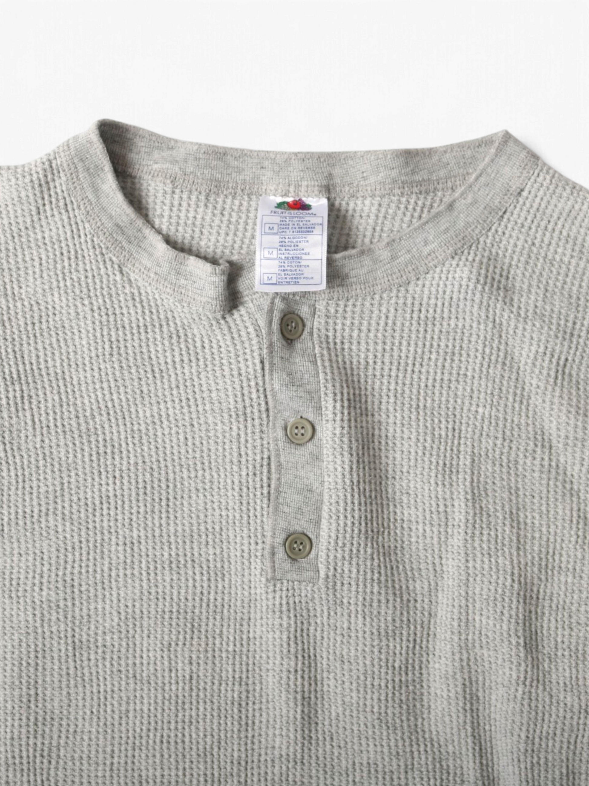 'Fruit Of The Loom' Waffle Henley Thermal