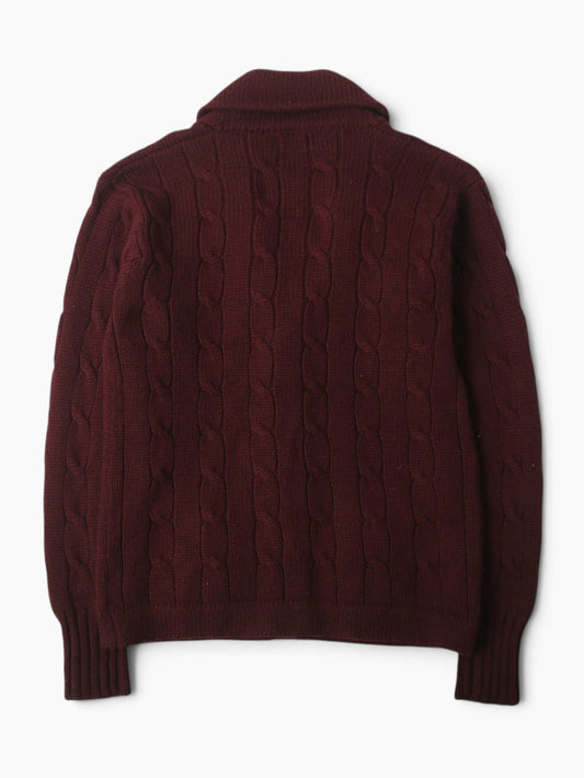 Wool Knit Shawl Cardigan