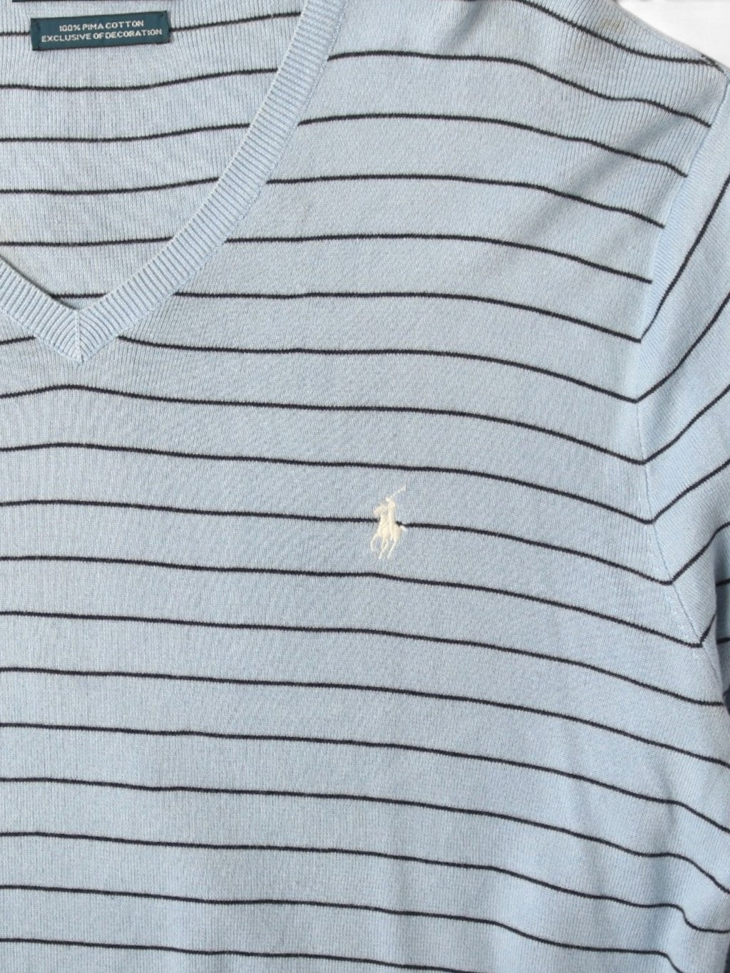 Striped Knit V-Neck