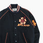 Vintage Varsity 'PIKO' Bomber Jacket - Black