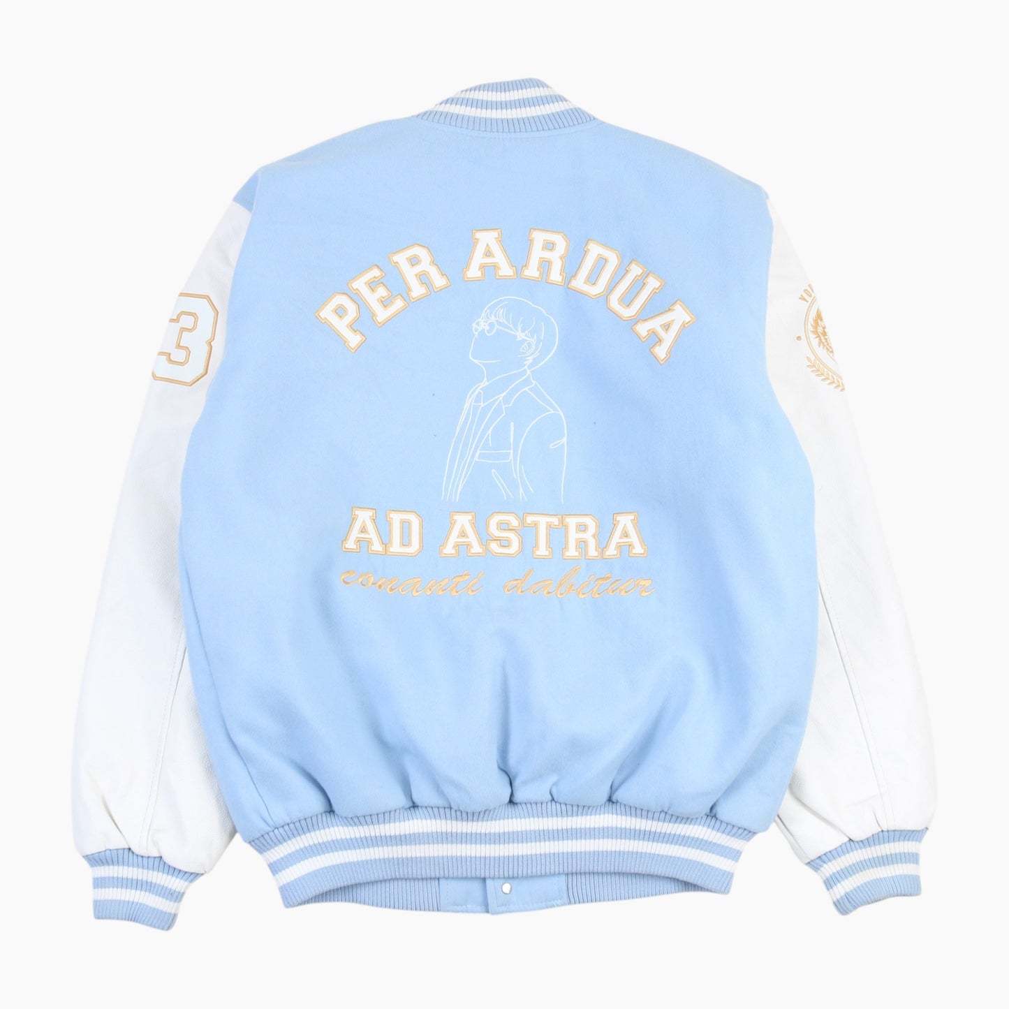 Vintage Varsity 'Y' Bomber Jacket - Blue