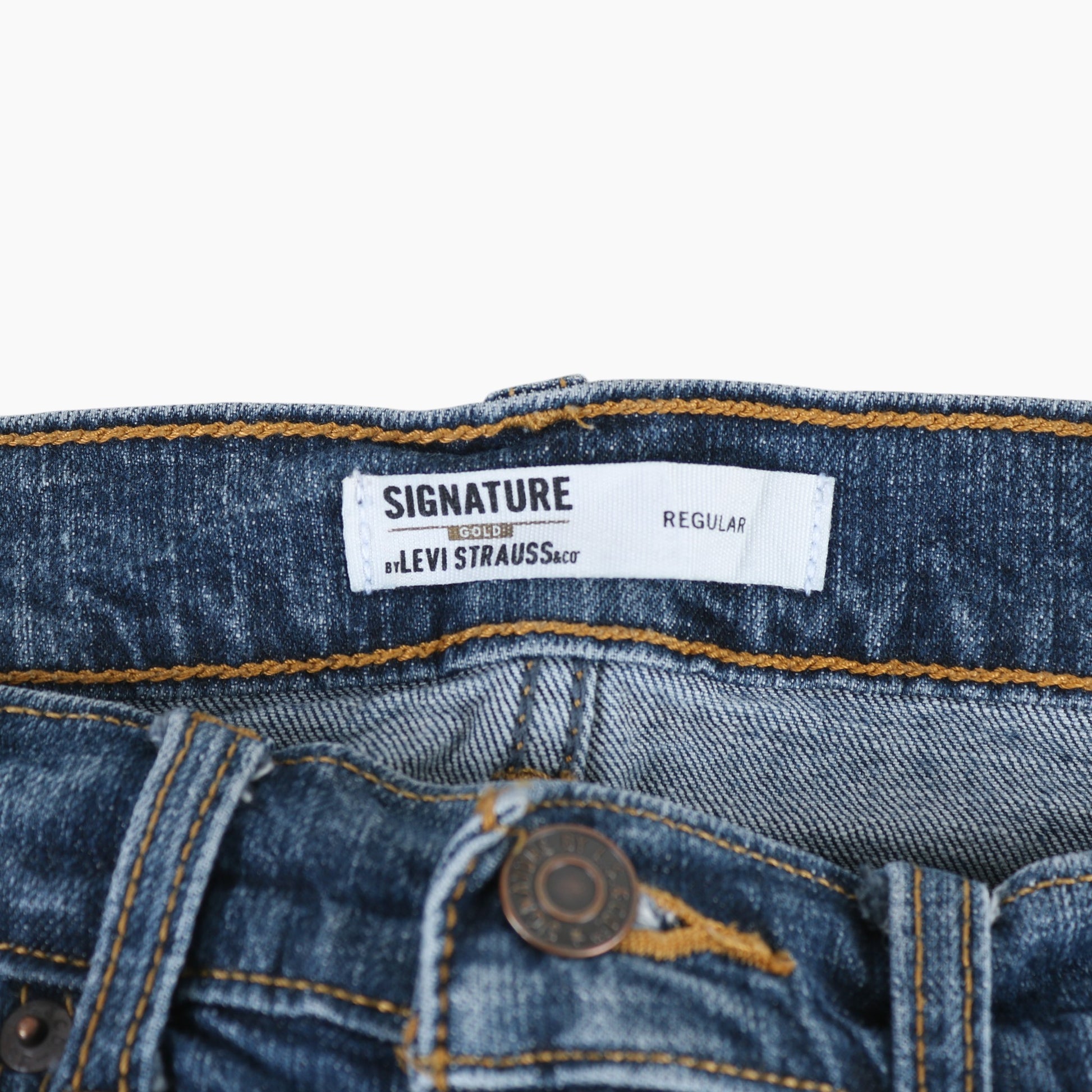 Vintage Signature Regular Jeans - Blue - 29/30