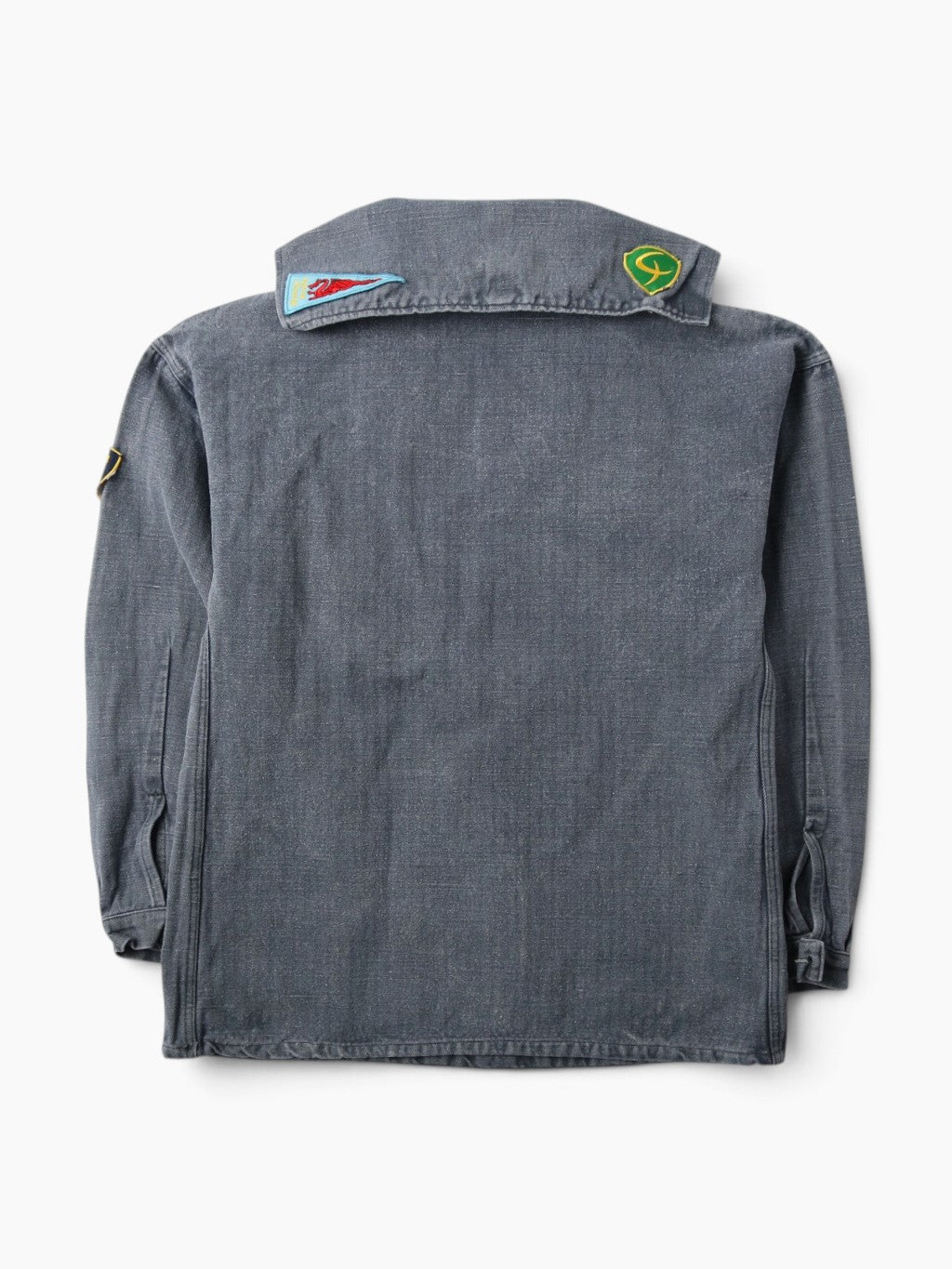 Vintage Patched Smock - Blue