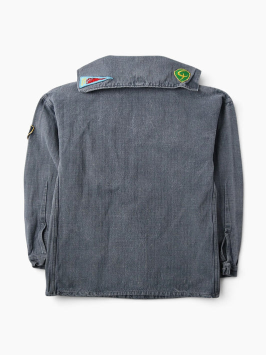 Vintage Patched Smock - Blue
