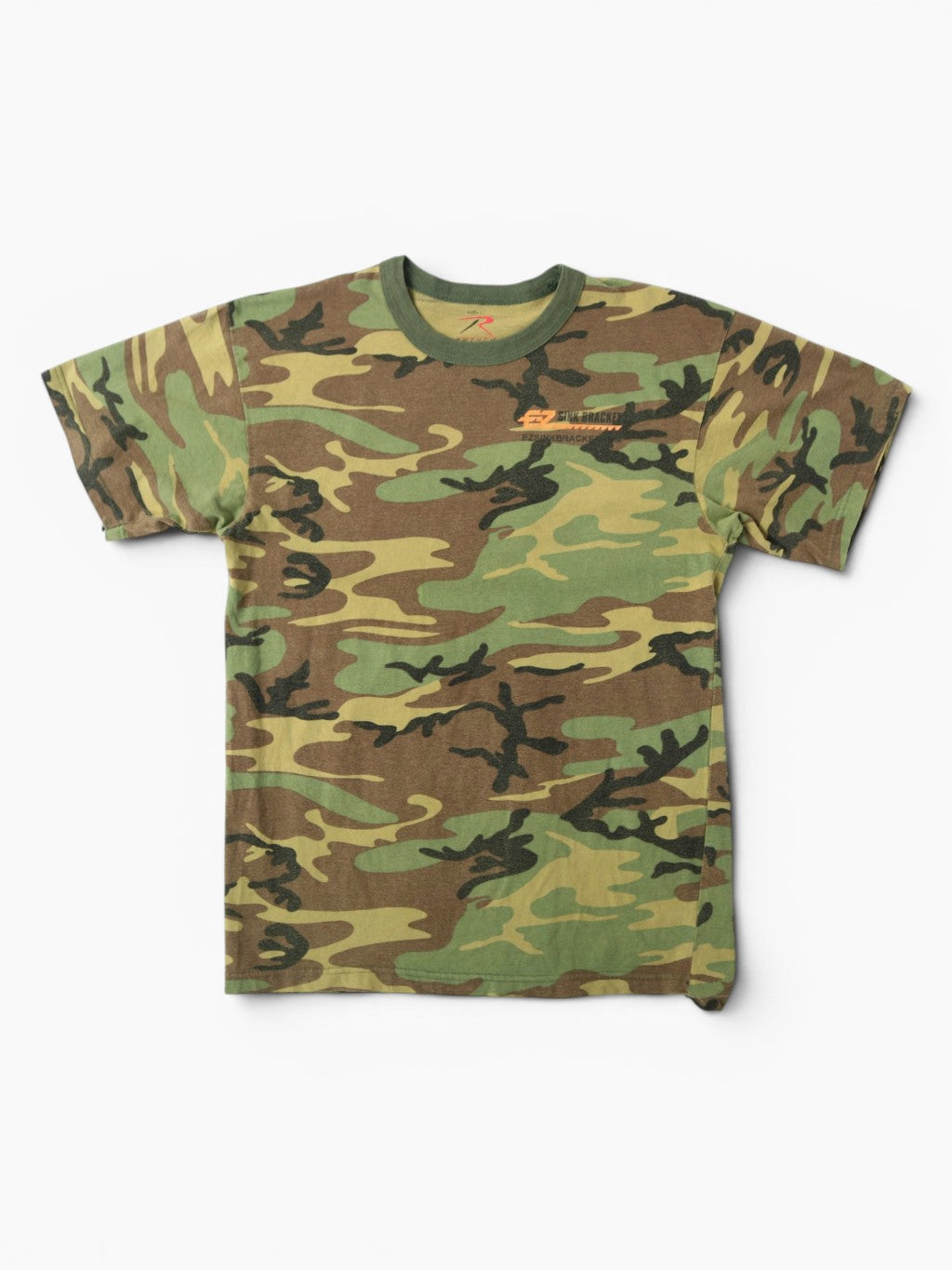 'EZ Sink Bracket' Woodland Camouflage T-Shirt