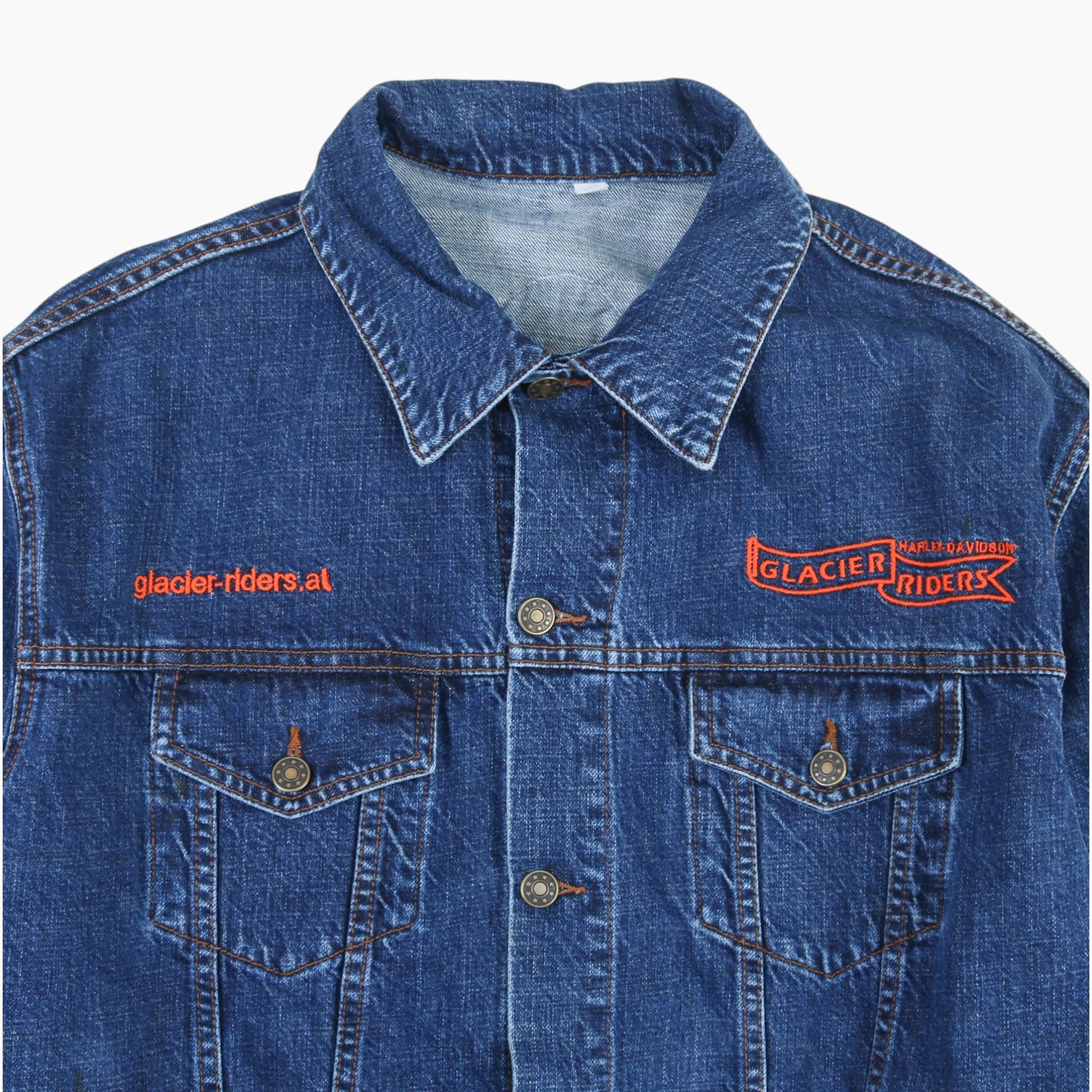 Denim Jacket 'GLACIER HARLEY DAVIDSON RIDERS' - Blue