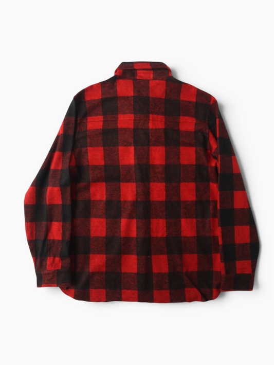 Vintage Flannel Shirt - Red Check