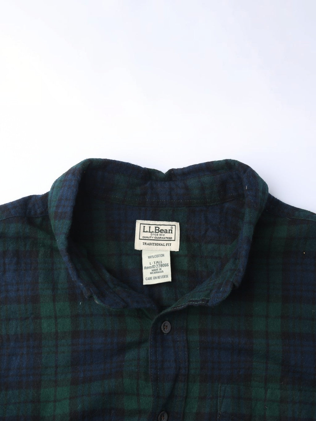 Vintage Flannel Shirt - Green Check