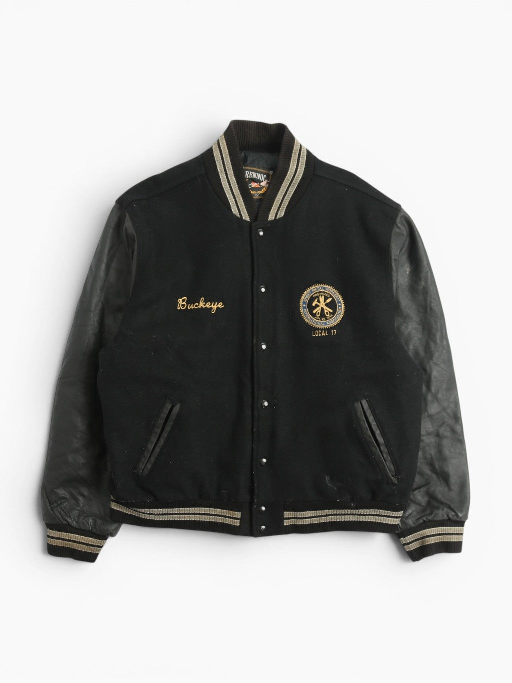 Vintage Varsity 'Buckeye' Bomber Jacket