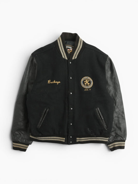 Vintage Varsity 'Buckeye' Bomber Jacket
