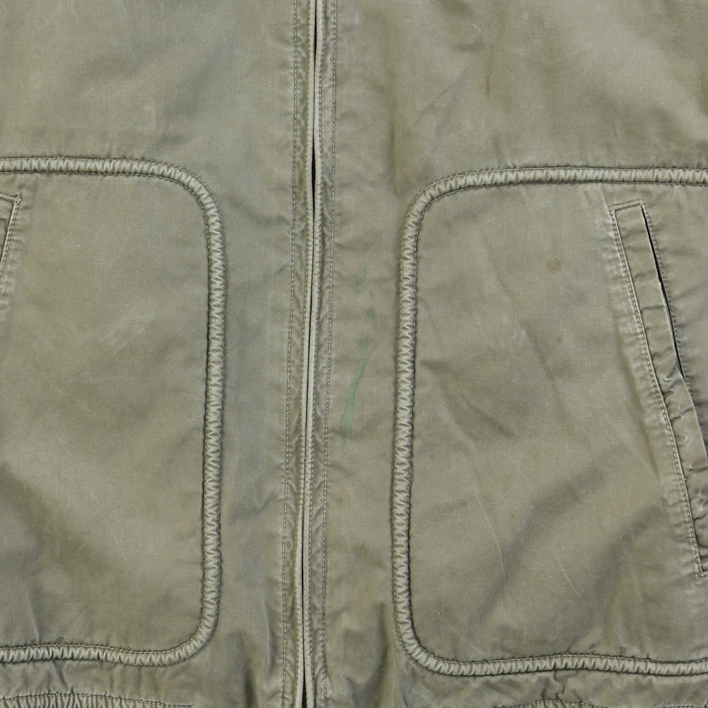 Vintage Printed Bomber Jacket - Green