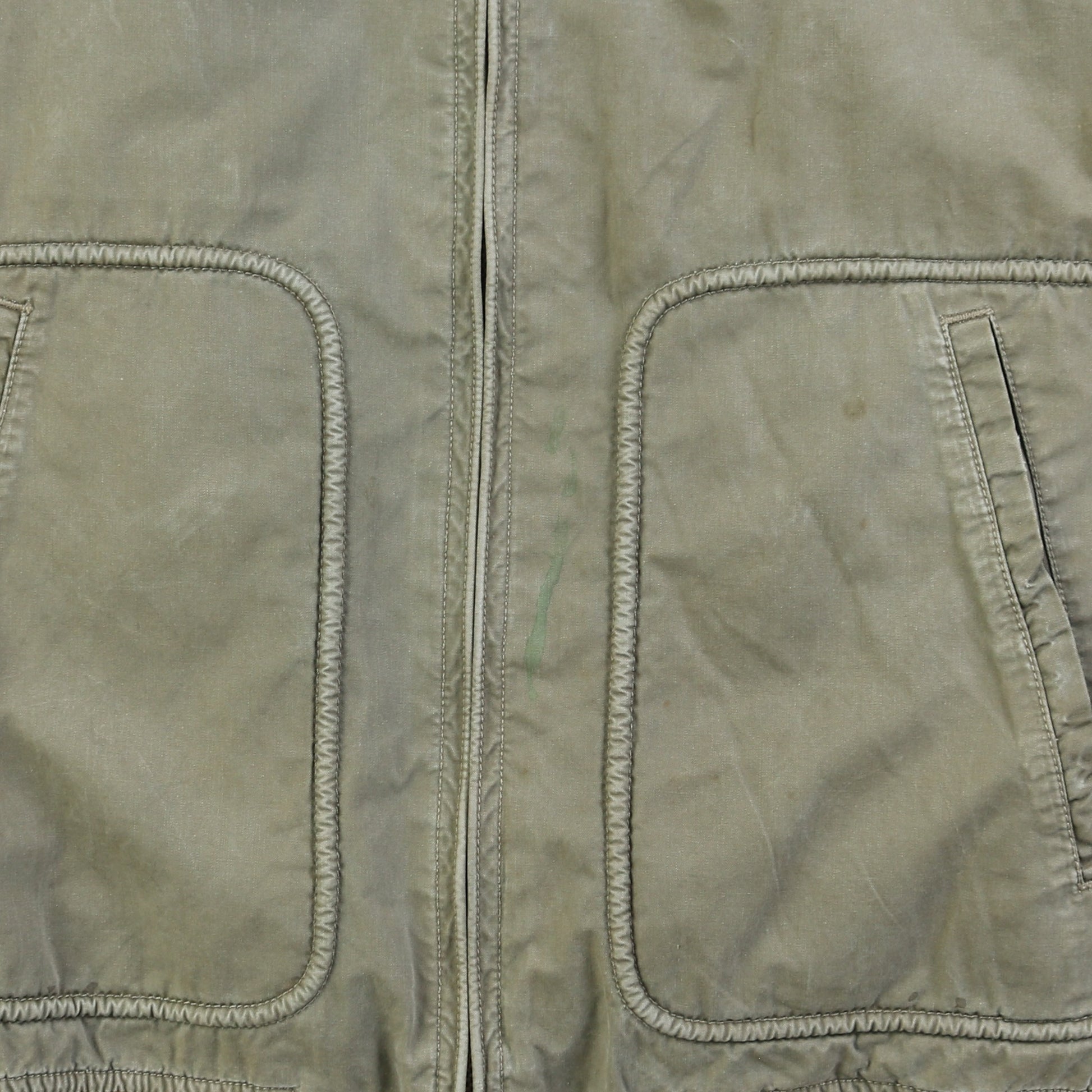Vintage Printed Bomber Jacket - Green