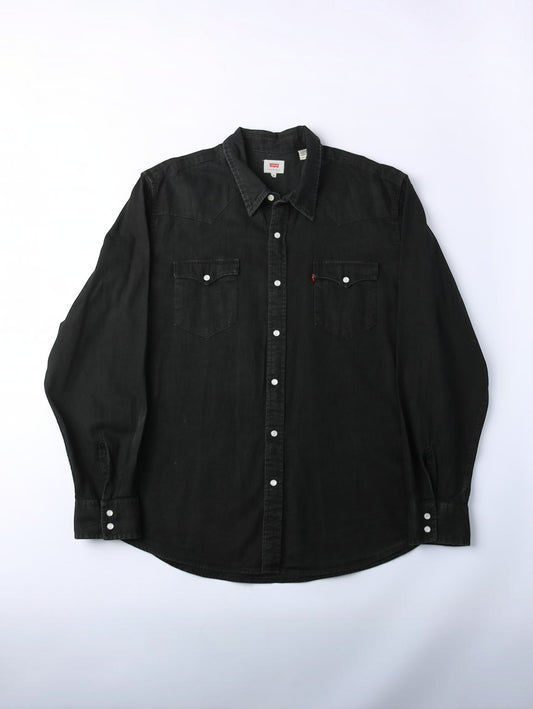 Western Denim Shirt - Black