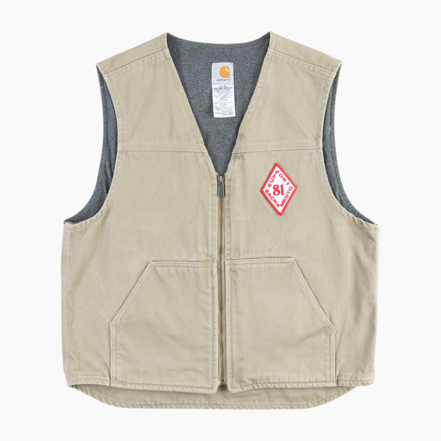 Lined Vest - Beige