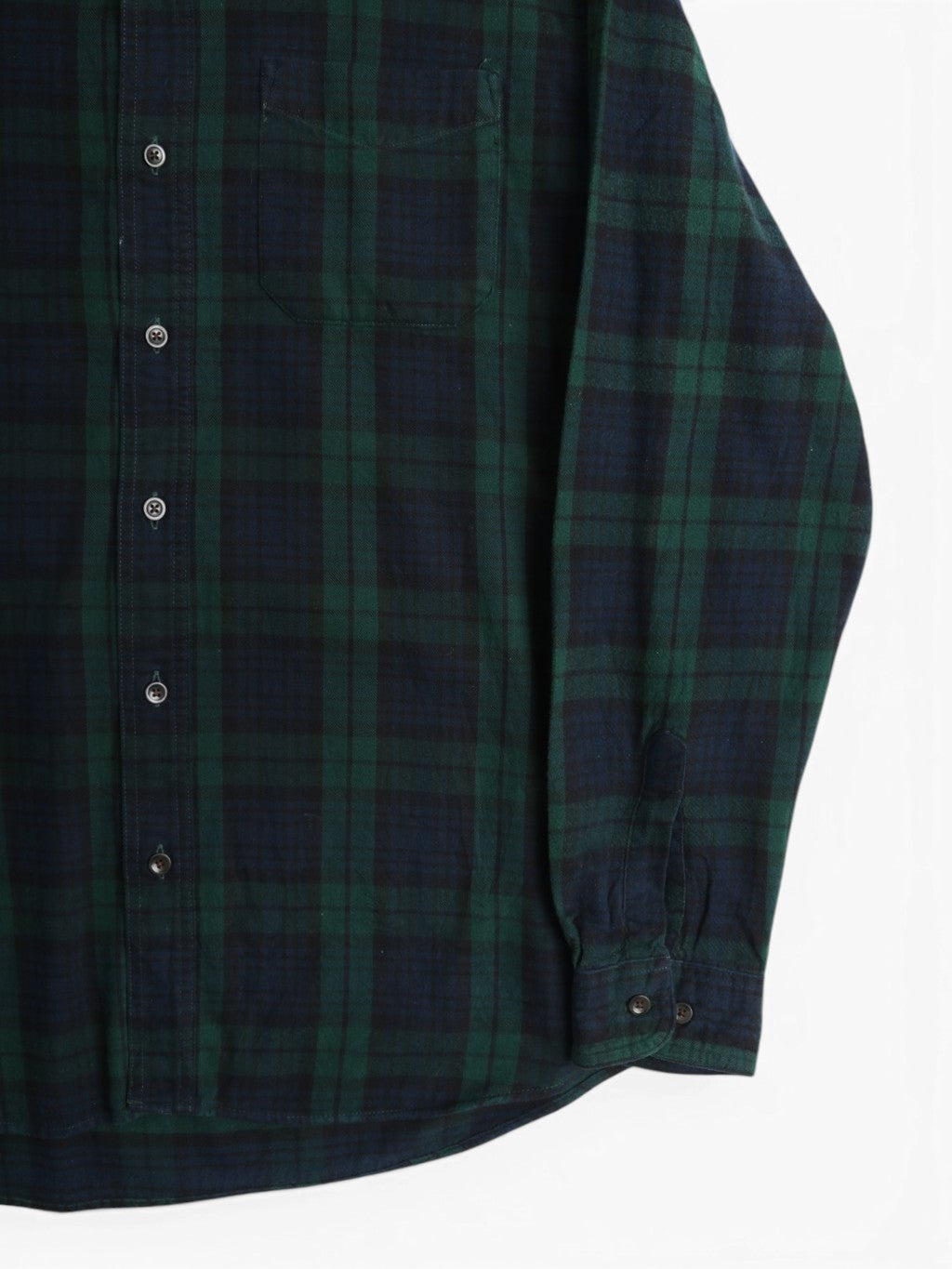 Vintage Flannel Shirt - Green Check