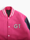 Vintage Varsity 'P' Bomber Jacket - Pink