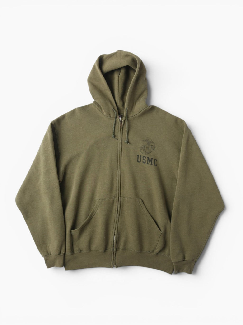 'USMC' Zipped Hooded Sweatshirt