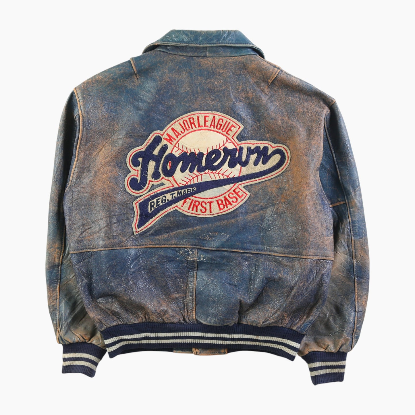 Major League Leather Bomber Jacket