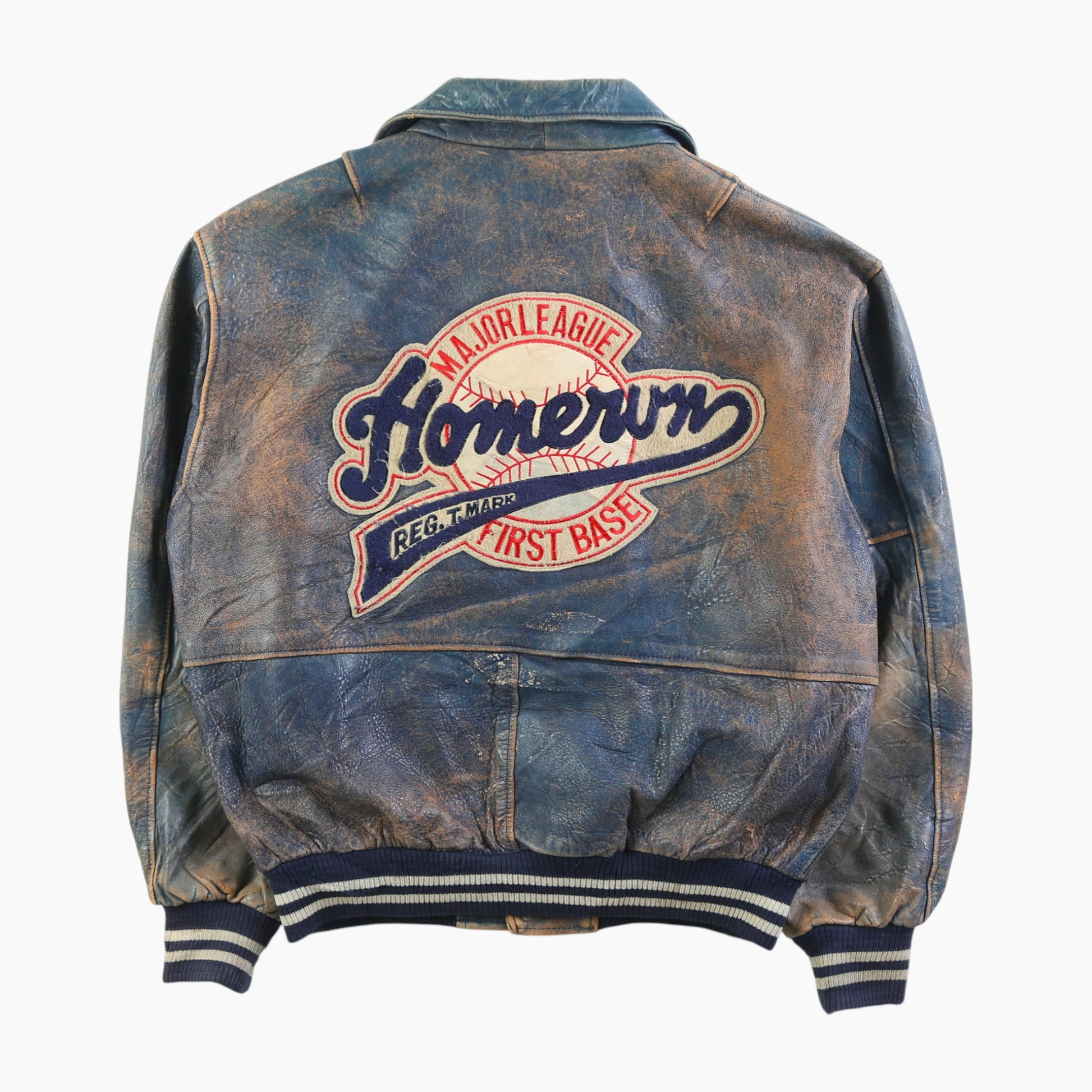 Major League Leather Bomber Jacket