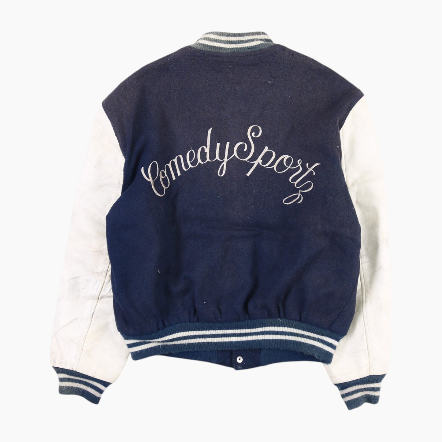 Vintage Varsity 'CSZ' Bomber Jacket - Navy