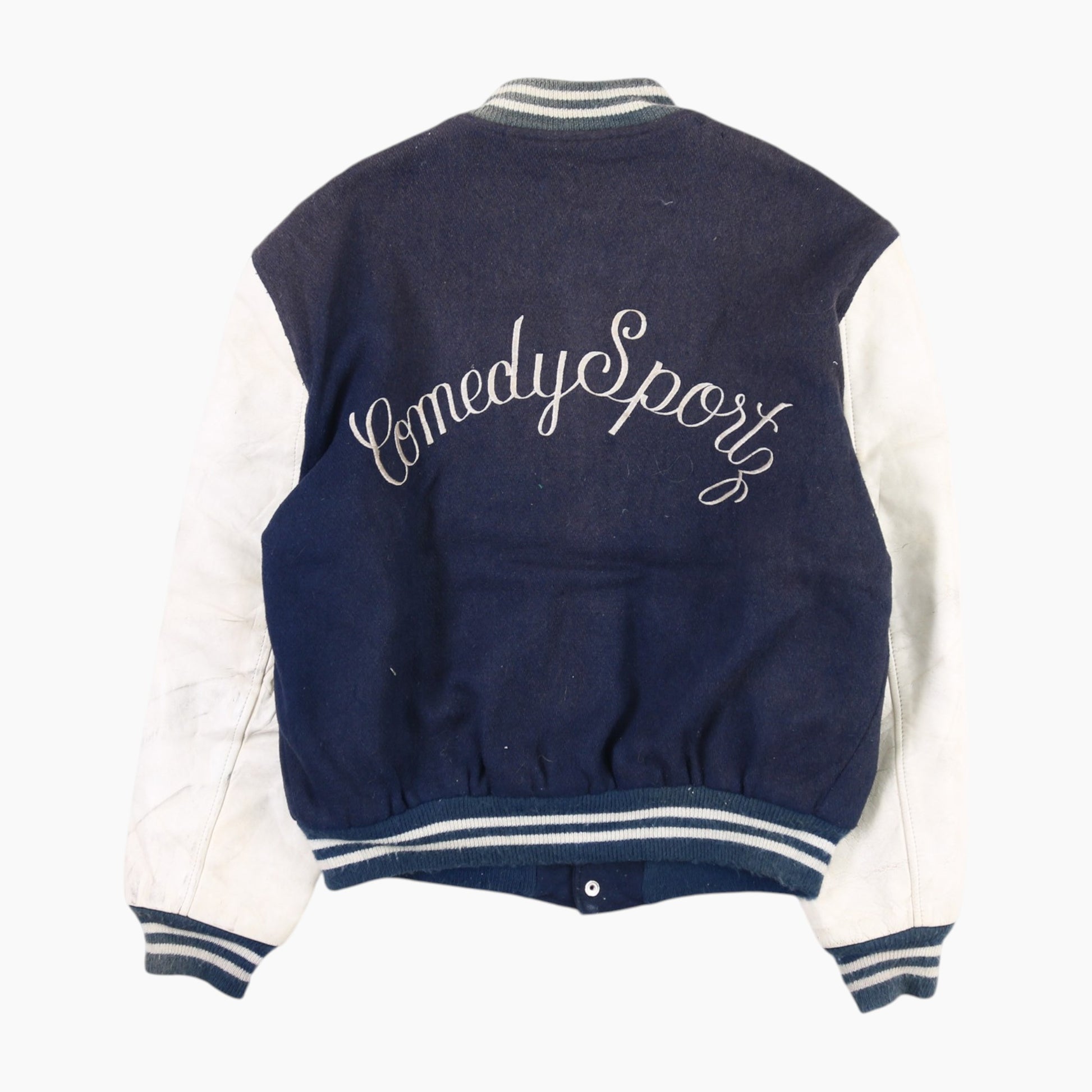 Vintage Varsity 'CSZ' Bomber Jacket - Navy