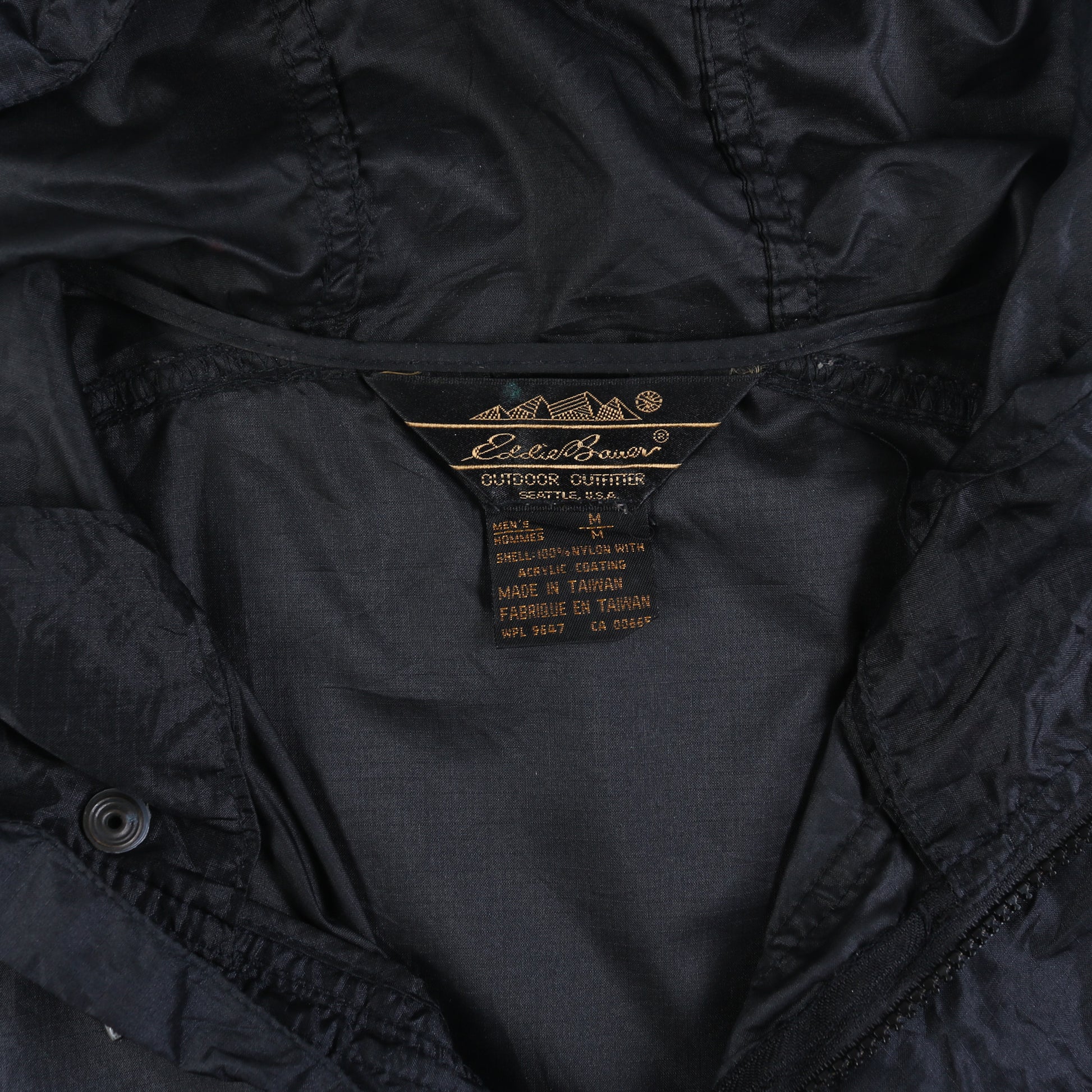 Anorak Hooded Windbreaker - Black