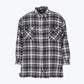 Fleece Flannel Jacket - Grey Check - American Madness