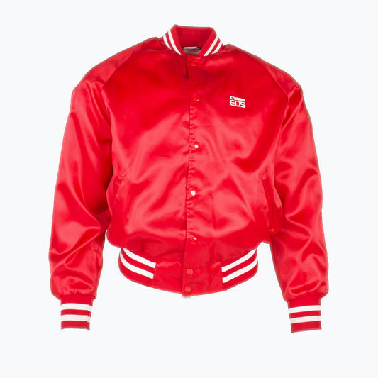 Vintage 'Canon' Satin Baseball Jacket - Red - American Madness