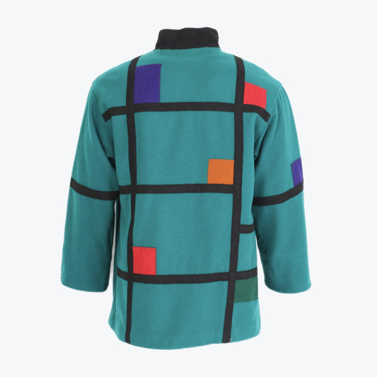 Wool Geometric Colourblock Jacket - American Madness