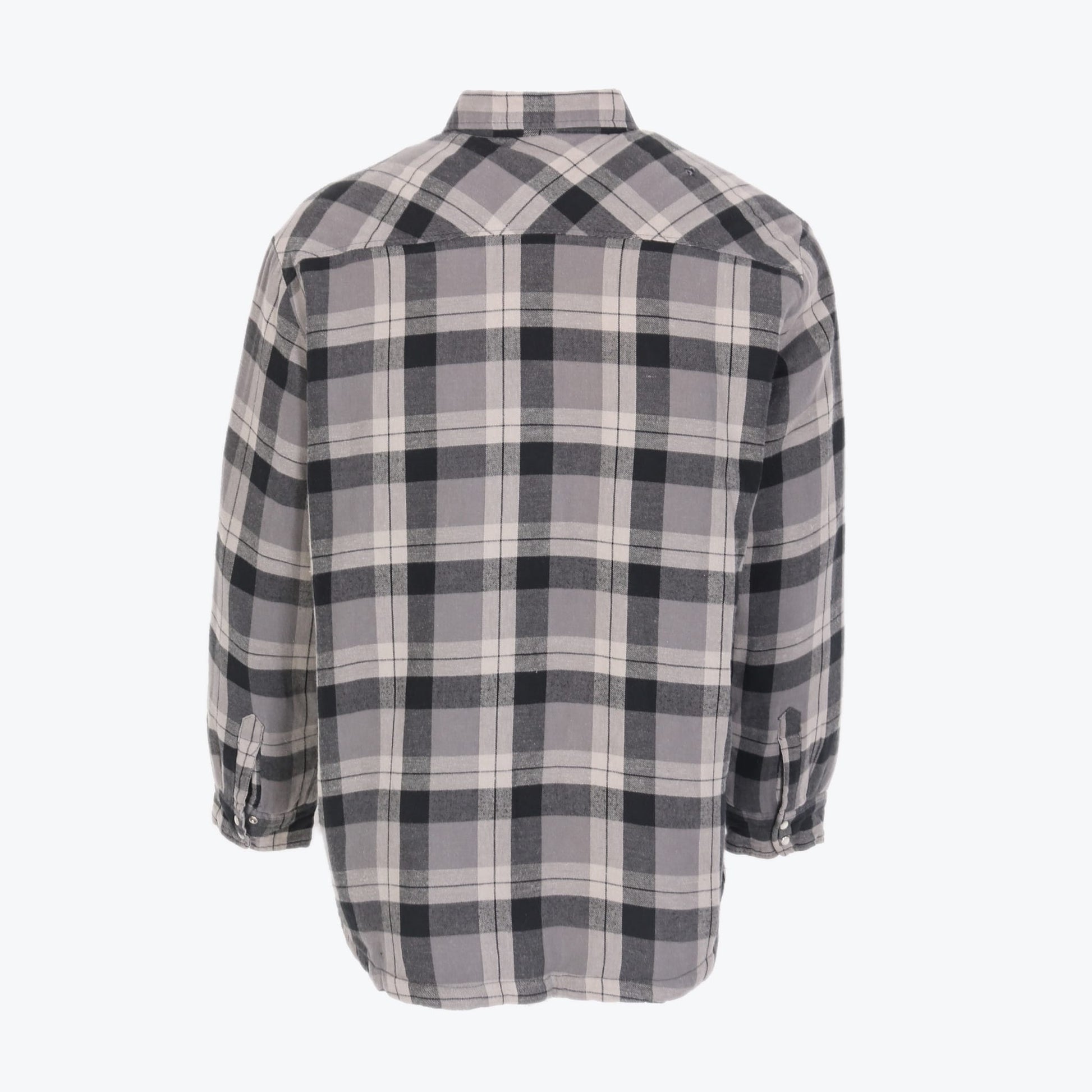 Fleece Flannel Jacket - Grey Check - American Madness