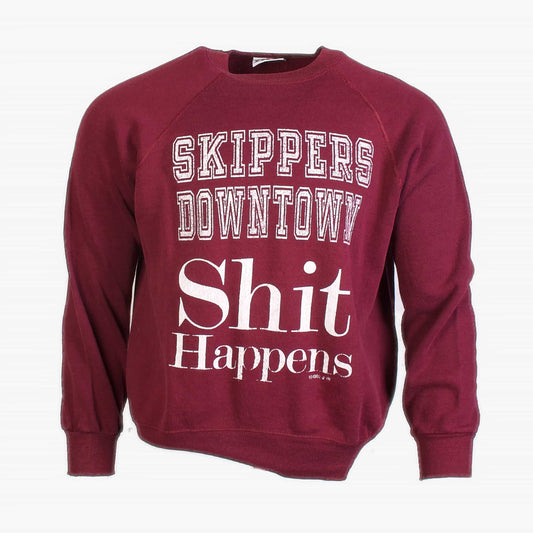 Vintage 'Skippers Downtown' Sweatshirt - Burgudy - American Madness
