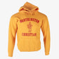 Vintage Russell Athletic 'Worthington Christian' Hooded Sweatshirt - Yellow - American Madness