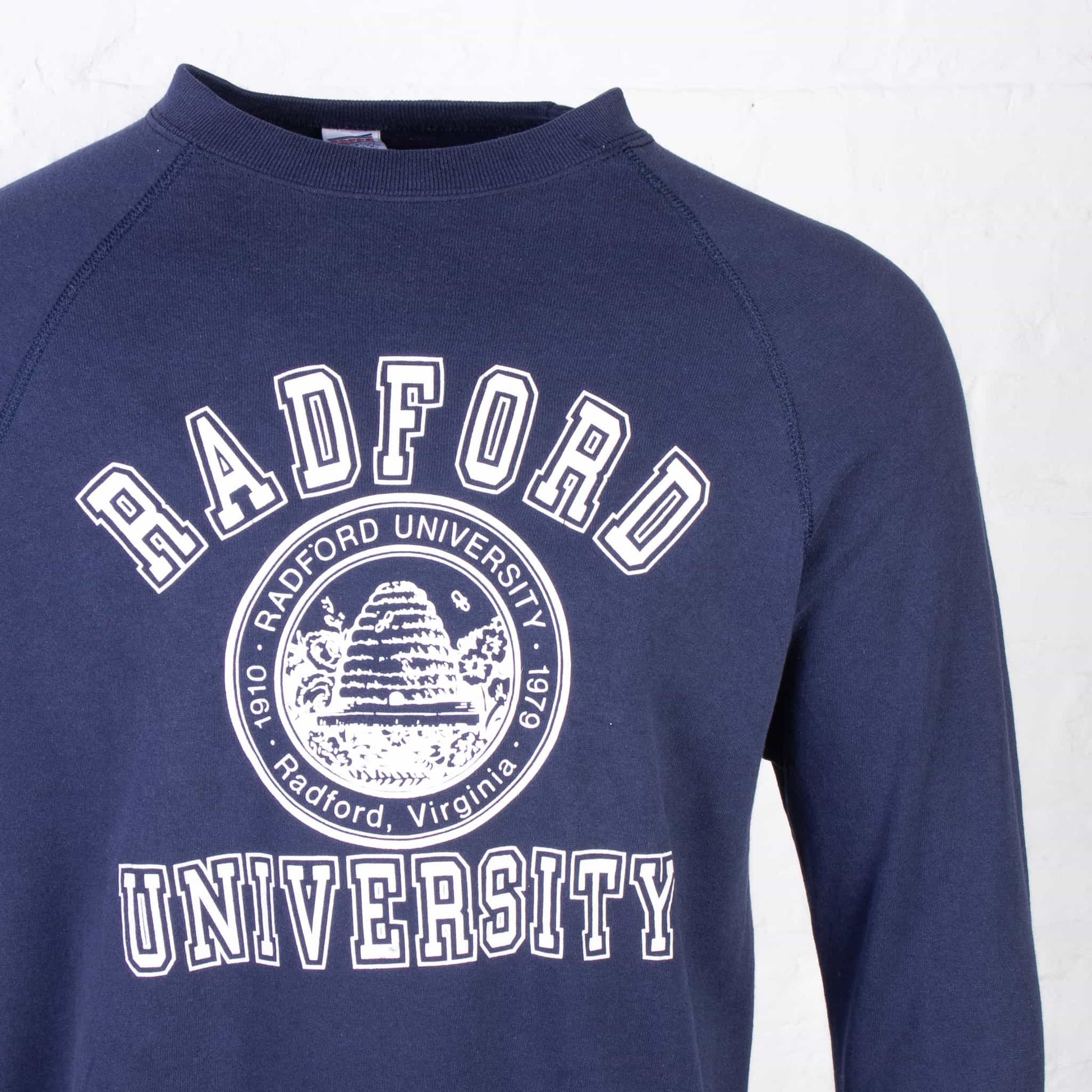 Vintage 'Badford Univerity' Graphic Sweatshirt - Navy - American Madness