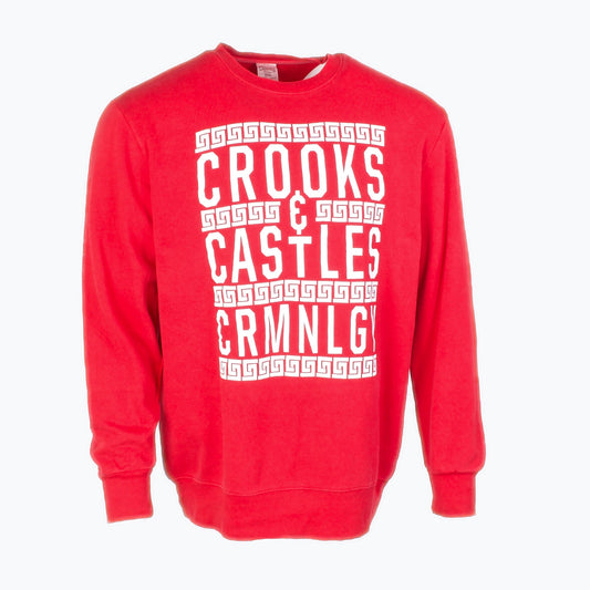 Vintage 'Crooks and Castles' Graphic Sweatshirt - Red - American Madness