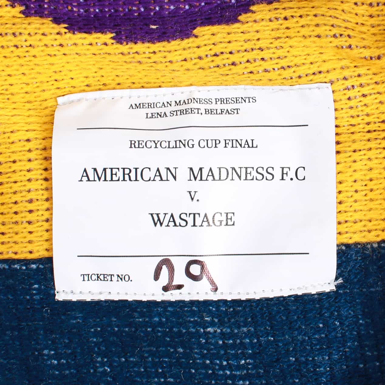 AM Re-Worked Football Scarf Jacket #29 - American Madness